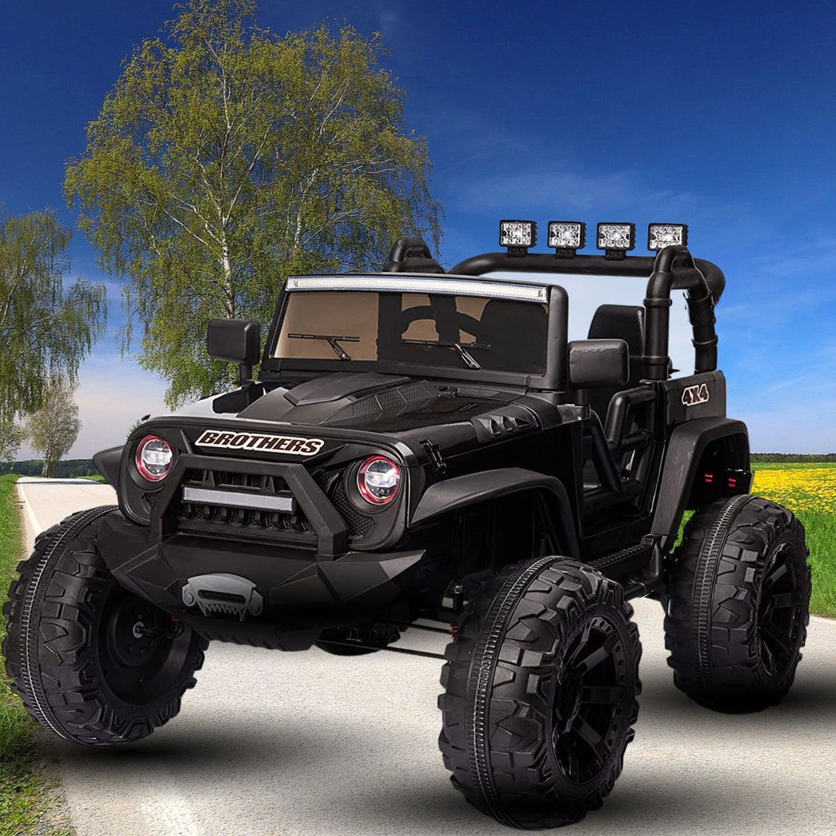 Premium 24V Ride-On Truck for Kids with Remote Control and 2 Seats - 400W Motor and LED Lights