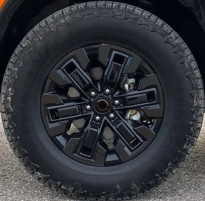 Premium Cast Black Vinyl Decal Overlays for 2022-2023 Frontier 17" Pro4X Wheels TVD Vinyl Decals