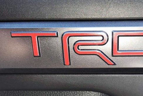 Premium Cast Vinyl Decal Letter Inlays for 2024-2026 Tacoma TRD Interior Door Emblems TVD Vinyl Decals