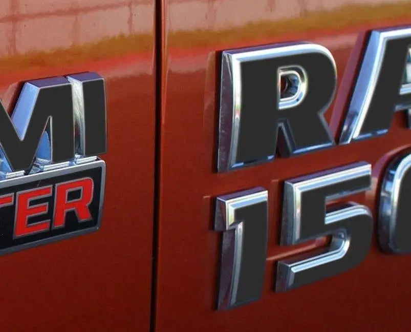 Premium Cast Vinyl Decal Letter Inlays for 2011-2018 RAM 1500/2500 Doors TVD Vinyl Decals