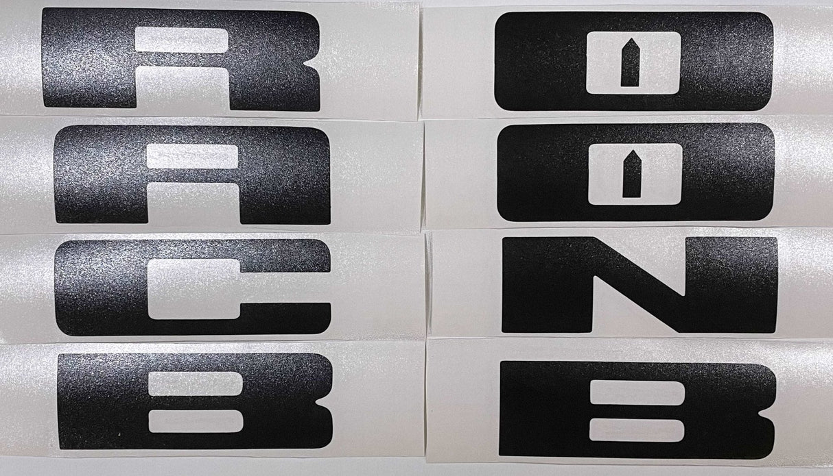 Premium Cast Vinyl Decal Letter Inlays for 2020-2026 Bronco/Bronco Sport Grille TVD Vinyl Decals