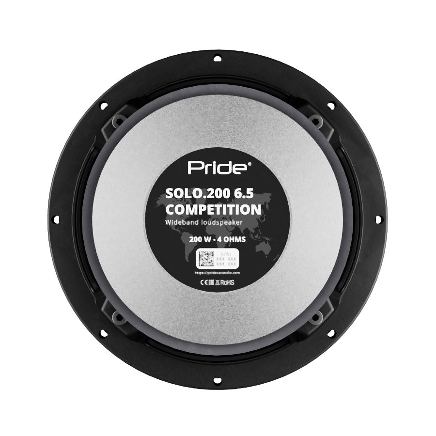 Pride Audio Solo 200 Competition 6.5" 200W RMS Midrange Speakers (Pair)