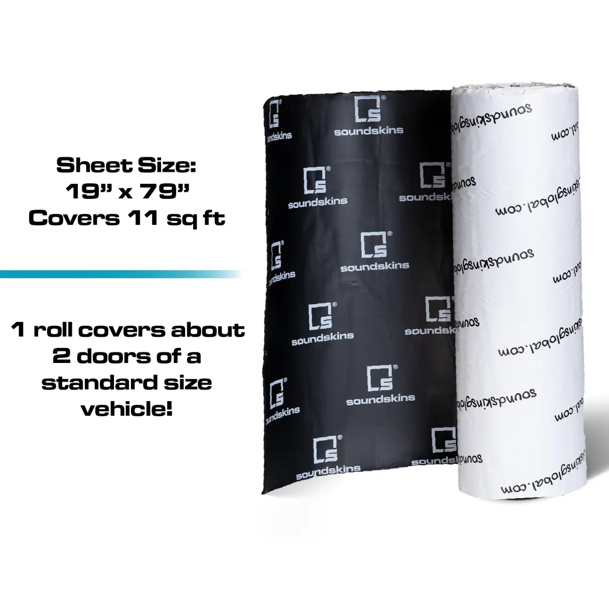 SoundSkins | Pro Two Door Sound Deadening Kit | SSPRO-1 | 3 Layers (Acoustic Foam, Foil, Rubber Butyl), 11 sq ft SoundSkins Global