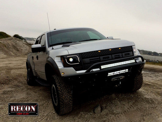 Ford F150 & Raptor 13-14 Projector Headlights Ultra High Power White LED DRL w/ Amber Turn Signals - Multiple Styles