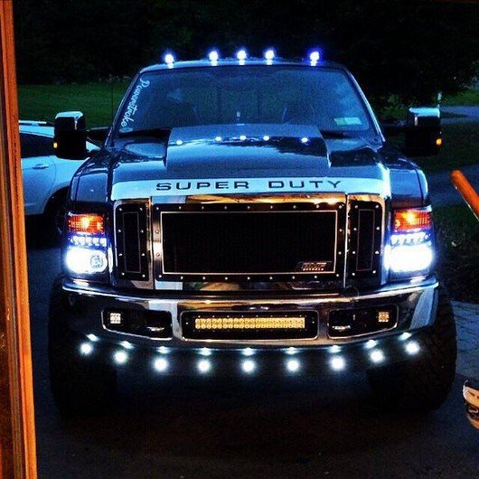 Ford Super Duty 08-10 Projector Headlights CCFL Halos/DRL Smoked/Black