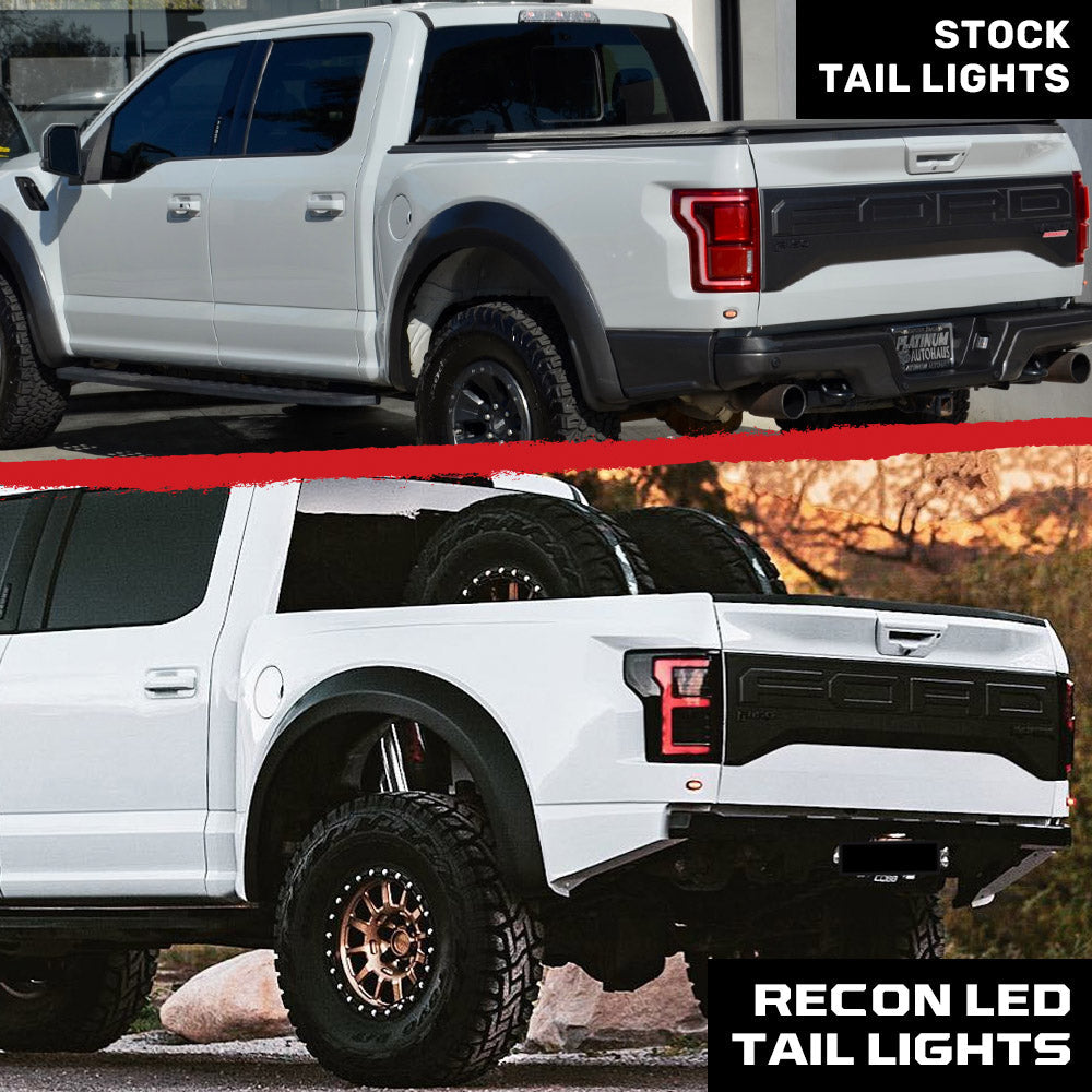 Ford F-150 SVT Raptor 17-20 Ultra Bright OLED Tail Lights (Replaces Factory/OEM LED with BLIS) - Multiple Lens