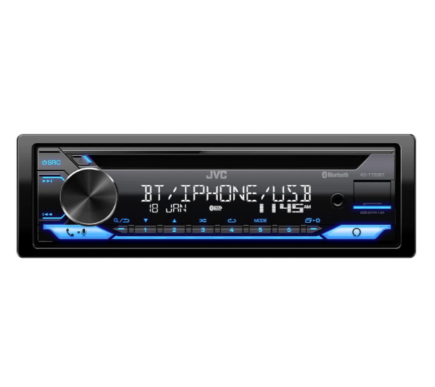 JVC KD-T720BT Single DIN CD Receiver with Bluetooth JVC