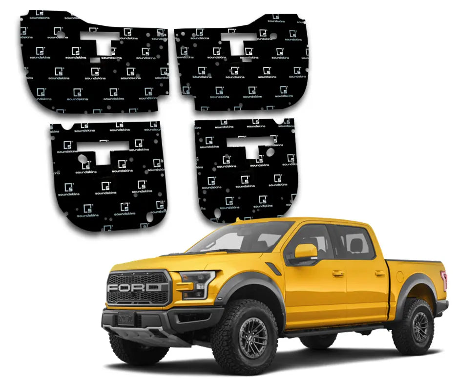 SoundSkins | 2017-2020 Ford Raptor 4-Door Sound Deadening Vehicle Specific Kit | SSK-RAP4DR | 3 Layers (Acoustic Foam, Foil, Rubber Butyl), 30 sq ft SoundSkins Global