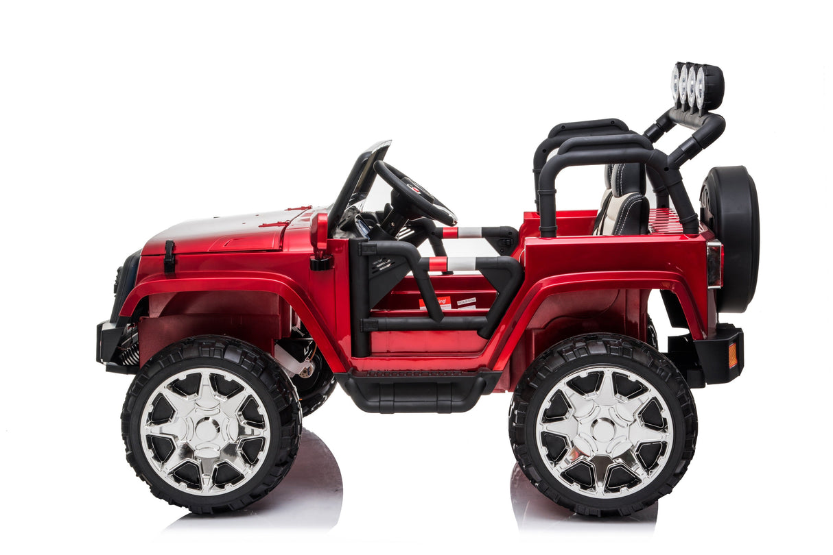 2 Seater 24 Volt 4x4 Electric Ride On Jeep Style Rubber Tires Fully Loaded Truck ATV UTV For Kids W/Magic Cars® Wireless Parental Control MagicCars