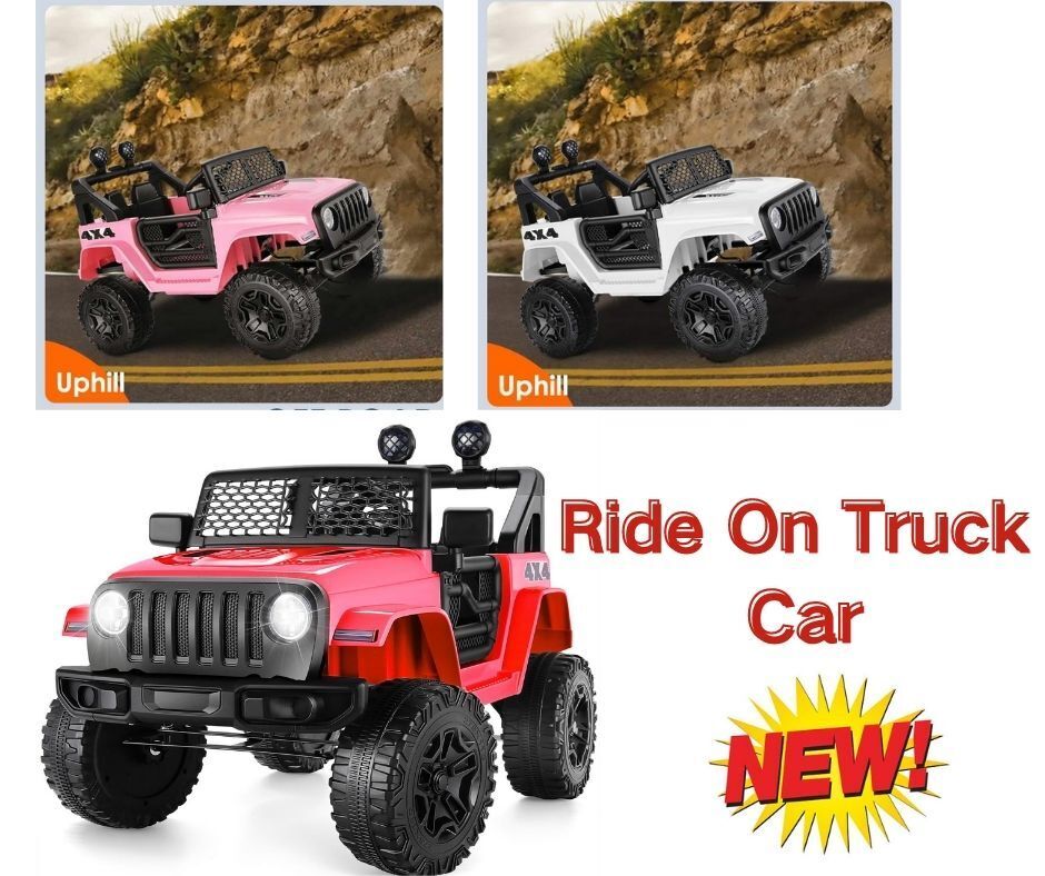 Remote Control Ride On Car for Kids with LED Lights - Battery Powered Toy Vehicle for Parent-Child Fun