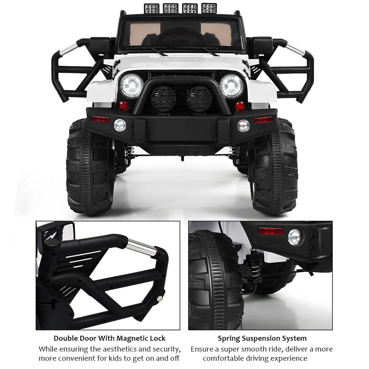 Remote-Controlled 12V Electric Kids Ride-on Truck with Parental Control