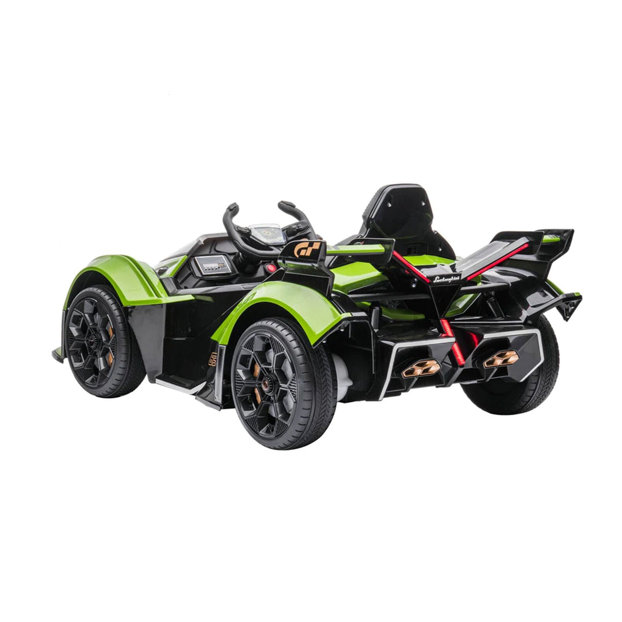 Rev Up Your Child's Playtime with the Lamborghini Gran Turismo V12 Vision Battery-Powered Ride-On Toy (Open Box)