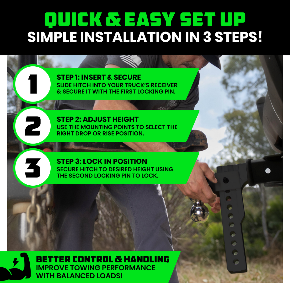 Adjustable Drop Hitch (2.5" Receivers)