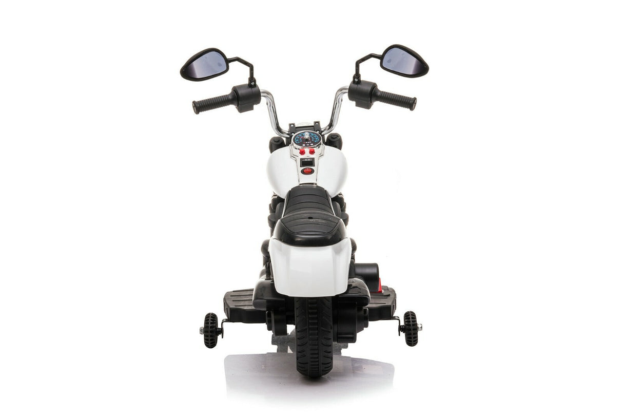Kids Ride-On Harley Chopper Style Bike with Safety Training Wheels and 6V Battery