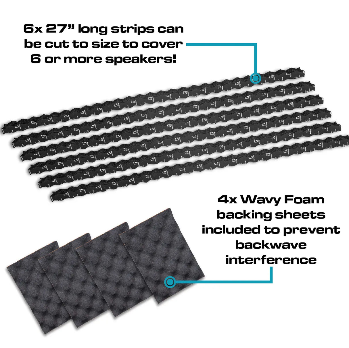 SoundSkins | Rings V3 Sound Deadening Speaker Kit | SSK-RINGSV3 | 4 x 1" High Rebound SoundSkins Global