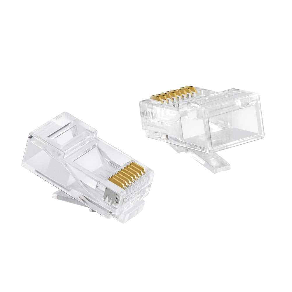 RJ45 CAT5/ CAT5E/ CAT6 Crimp Connector 10Pcs TekShack