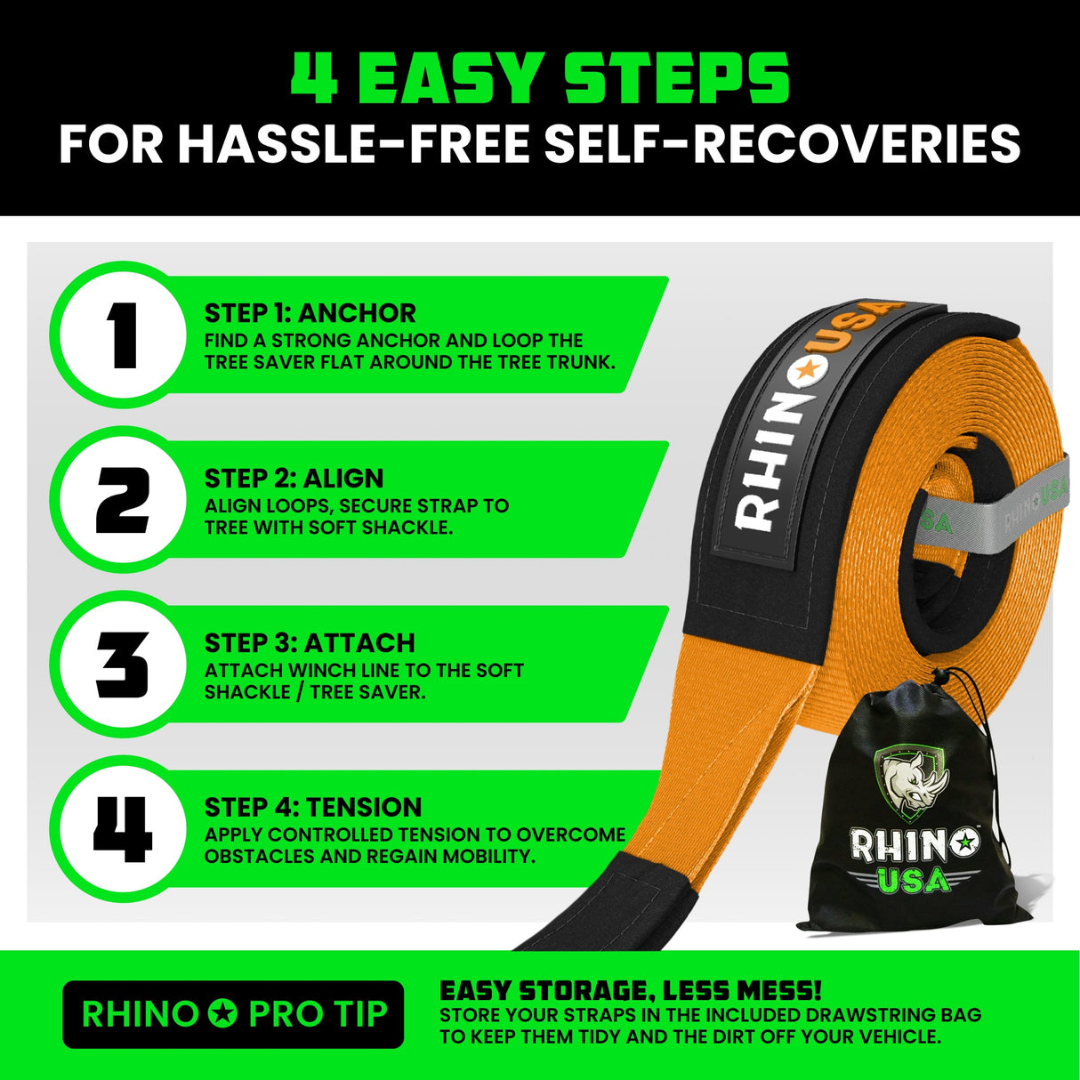 4" x 10' Recovery Tree Saver Strap