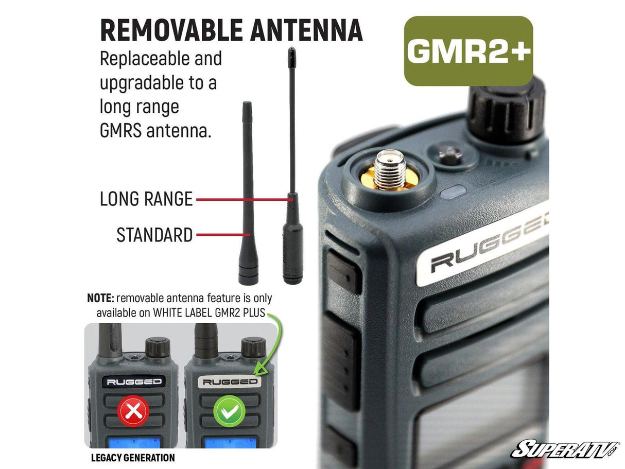 Rugged Radios GMR2 PLUS GMRS and FRS Two-Way Handheld Radio