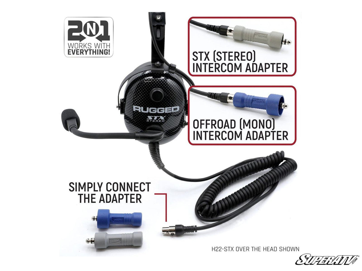 Rugged Radios Ultimate Alpha Audio Stereo Headset with Volume Control