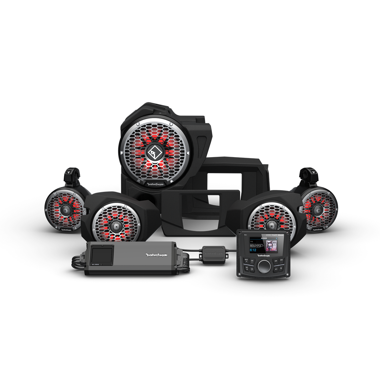 2014+ RZR Rockford Fosgate Audio Kit Color Optix Gen3 (Stage 5)