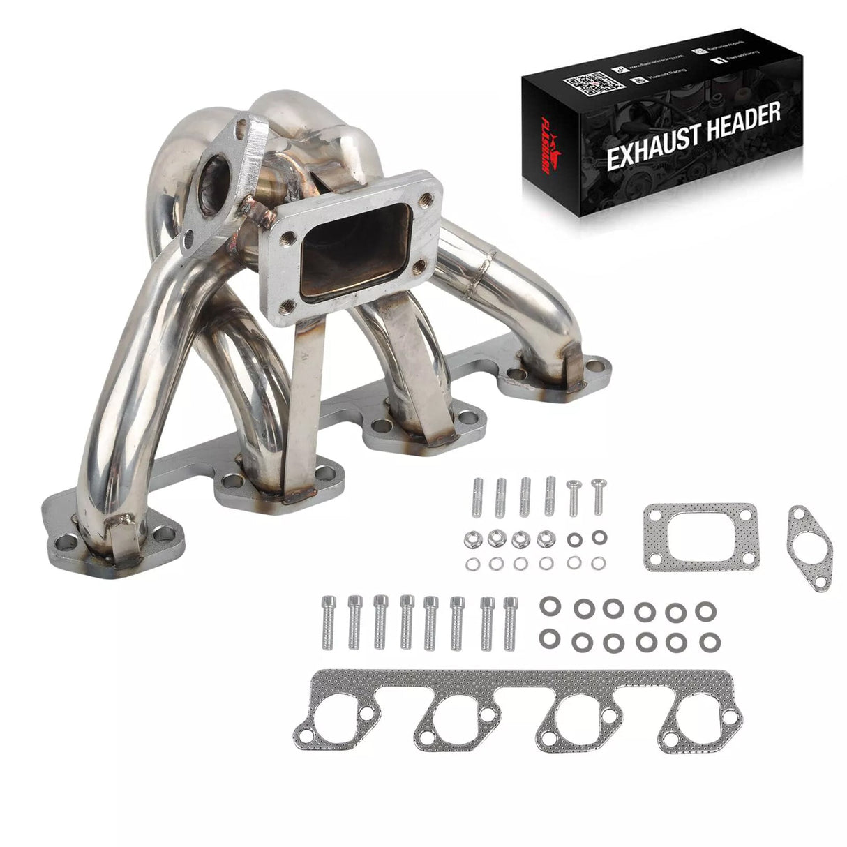 Exhaust Header for 1983-1993 Ford Mustang SVO Thunderbird XR4Ti 2.3L Flashark