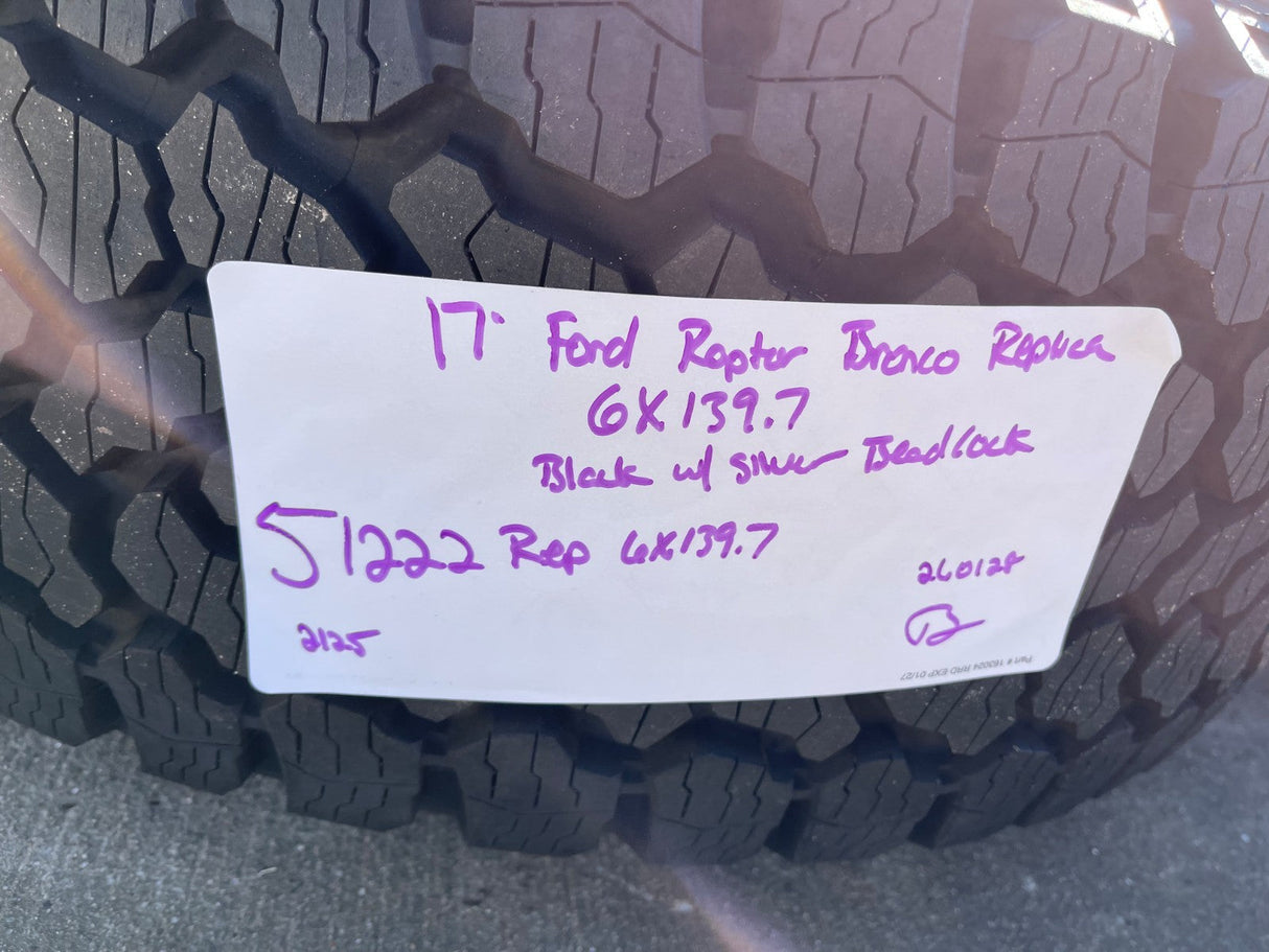 17" Ford F-150 Raptor Bronco R OEM Replica BEADLOCK 10460 rims wheels NEW 35" Texas Truck Tire