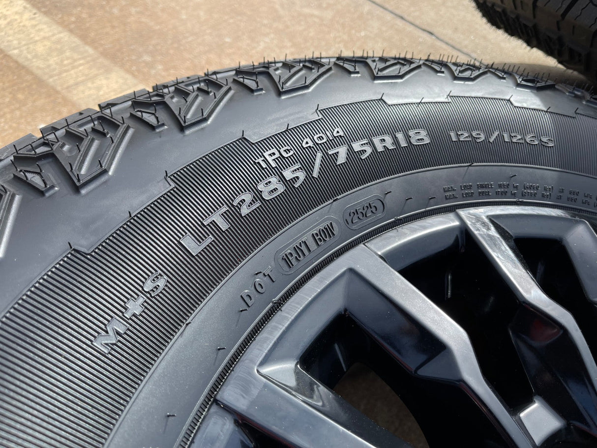 18" Chevy Silverado ALASKAN AT4X 2500 OEM 14031 wheels rims 2024 2025 2026 NEW Texas Truck Tire