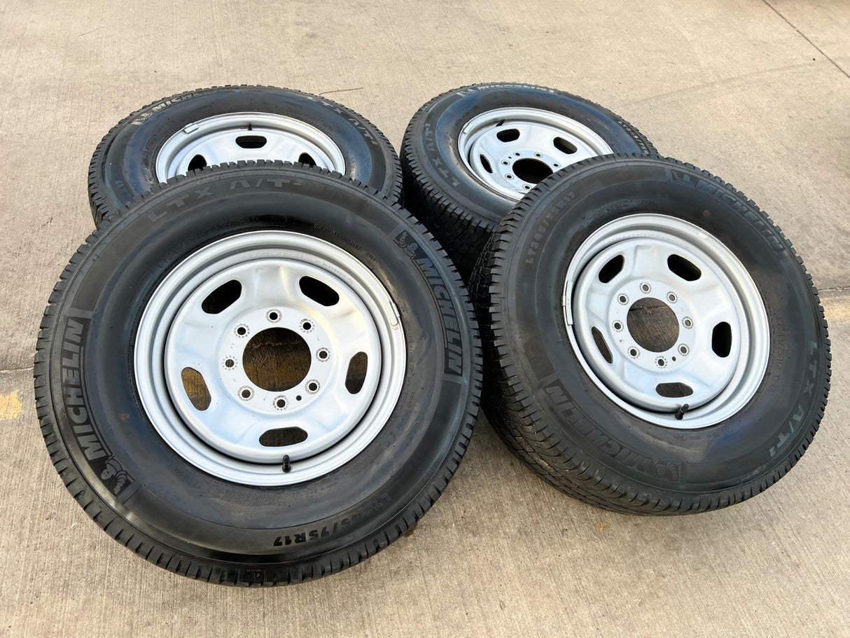 17" Ford F-250 F-350 OEM 3828 wheels rims tires MICHELIN LTX A/T2 Texas Truck Tire