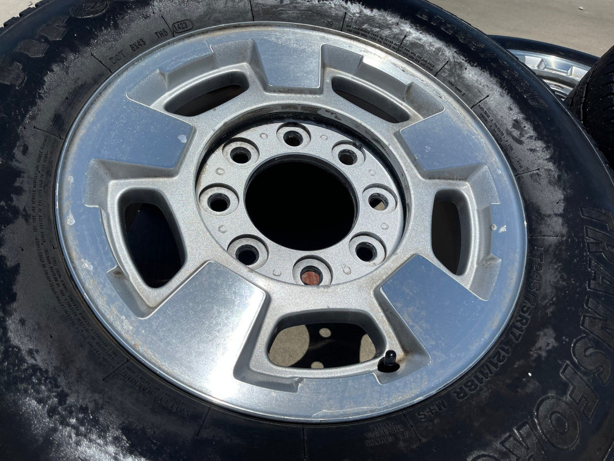 17" Chevy Silverado GMC Sierra 2500 3500 OEM 5500 wheels rims FIRESTONE Texas Truck Tire