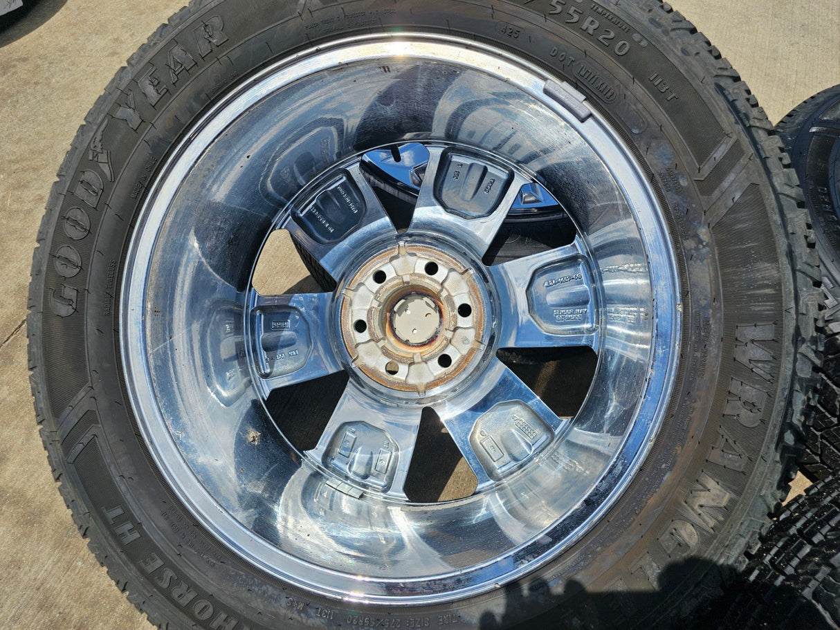 20" Ford F-150 Expedition OEM Lariat rims wheels 10171 CHROME NICE SET Texas Truck Tire