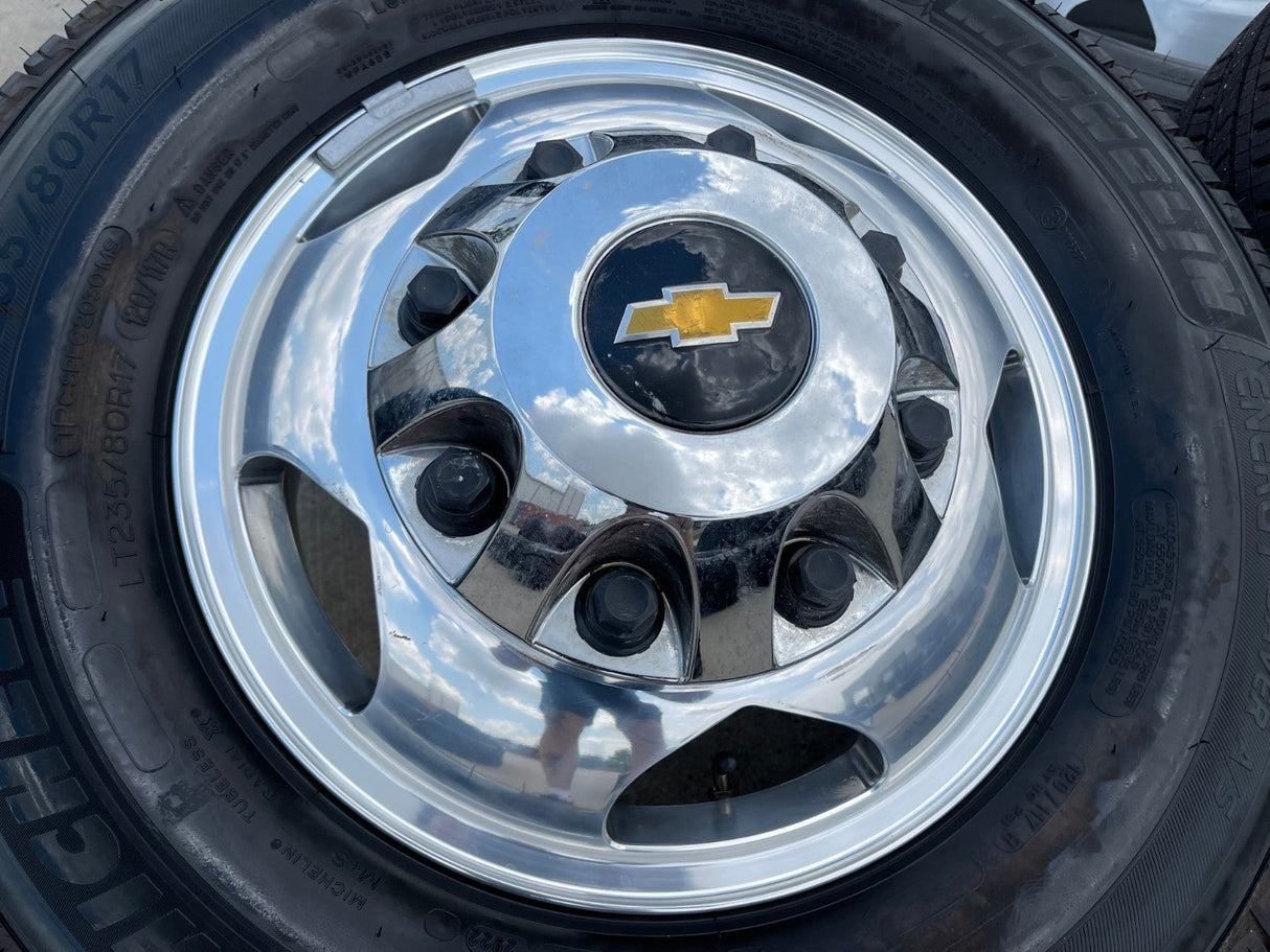17" Chevy Silverado GMC Sierra 3500 Dually rims wheels OEM 5519 5520 NEW Texas Truck Tire