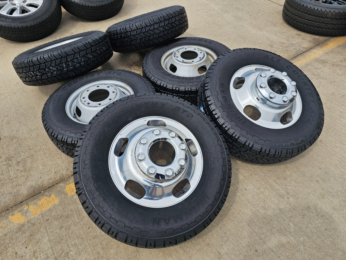 17" Ford F-350 Dually OEM 10477 10478 rims wheels 2024 2025 2026 IRONMAN A/T NEW Texas Truck Tire