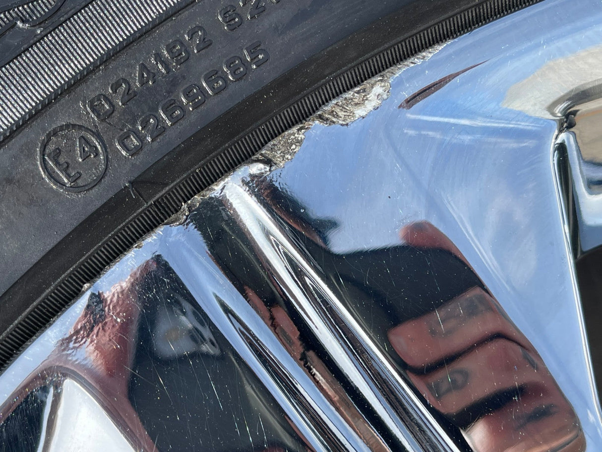22" GMC Yukon DENALI OEM wheels rims 5667 tires Sierra CHROME PIRELLI Texas Truck Tire