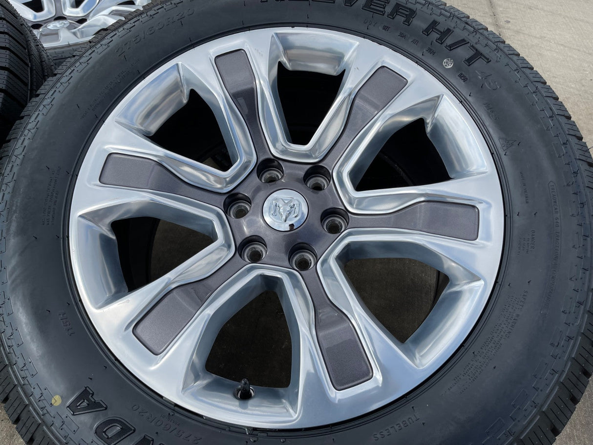 20" Dodge Ram 1500 OEM Laramie Long Horn 2678 2682 wheels rims KENDA H/T 4S NEW Texas Truck Tire