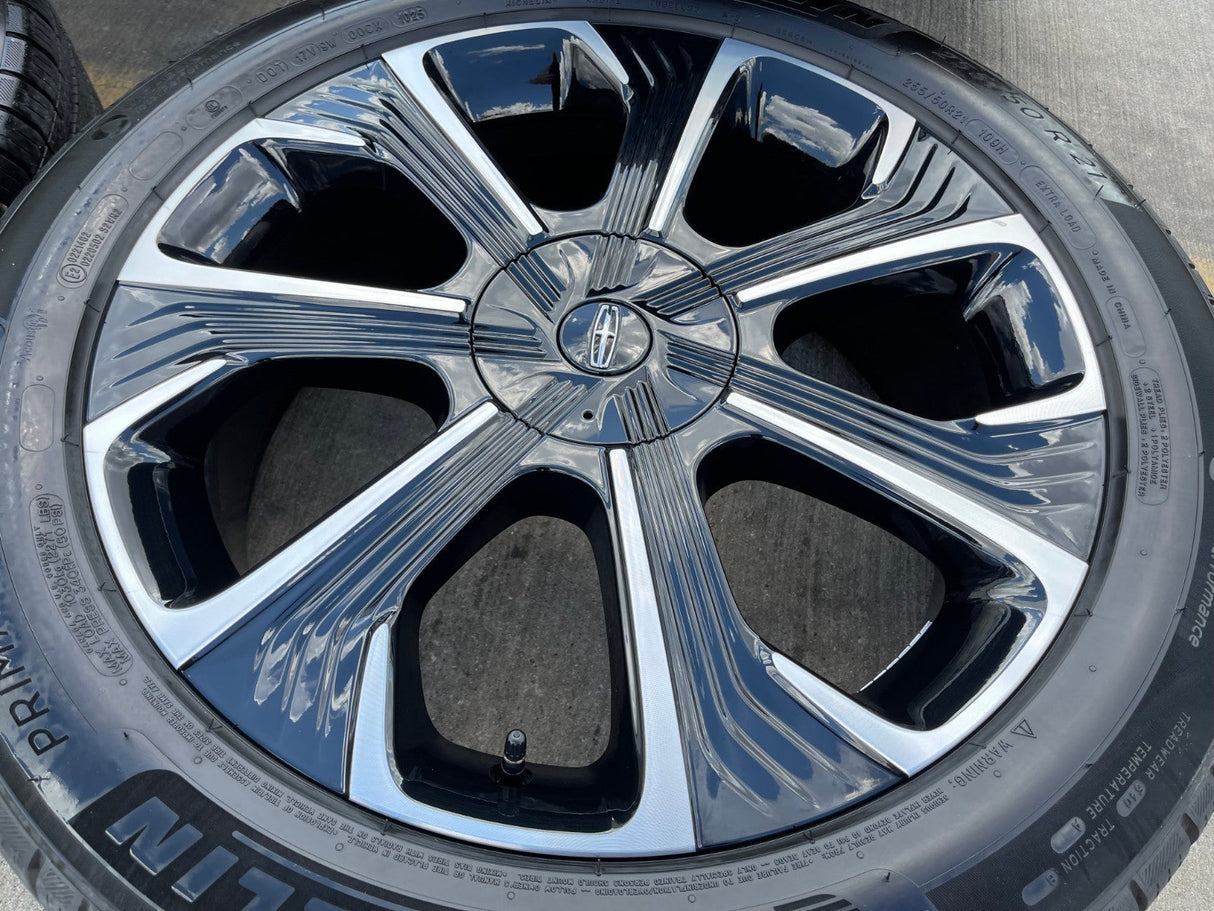 21" Lincoln Nautilus Black Label OEM 10563 rims wheels 2025 2026 NEW MICHELIN Texas Truck Tire