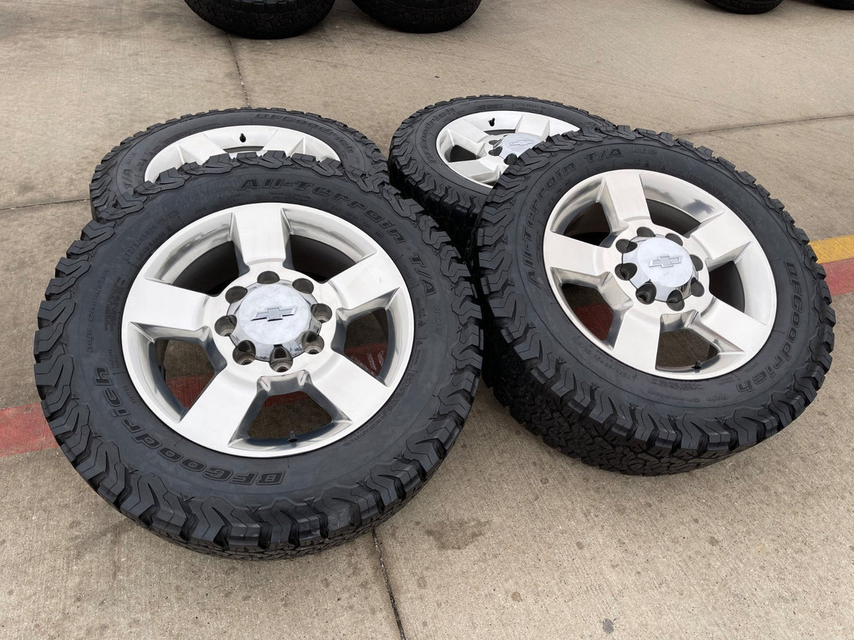 20" Chevy Silverado ZR2 GMC Sierra AT4X 2500 OEM 5771 5801 5826 wheels rims BFG Texas Truck Tire