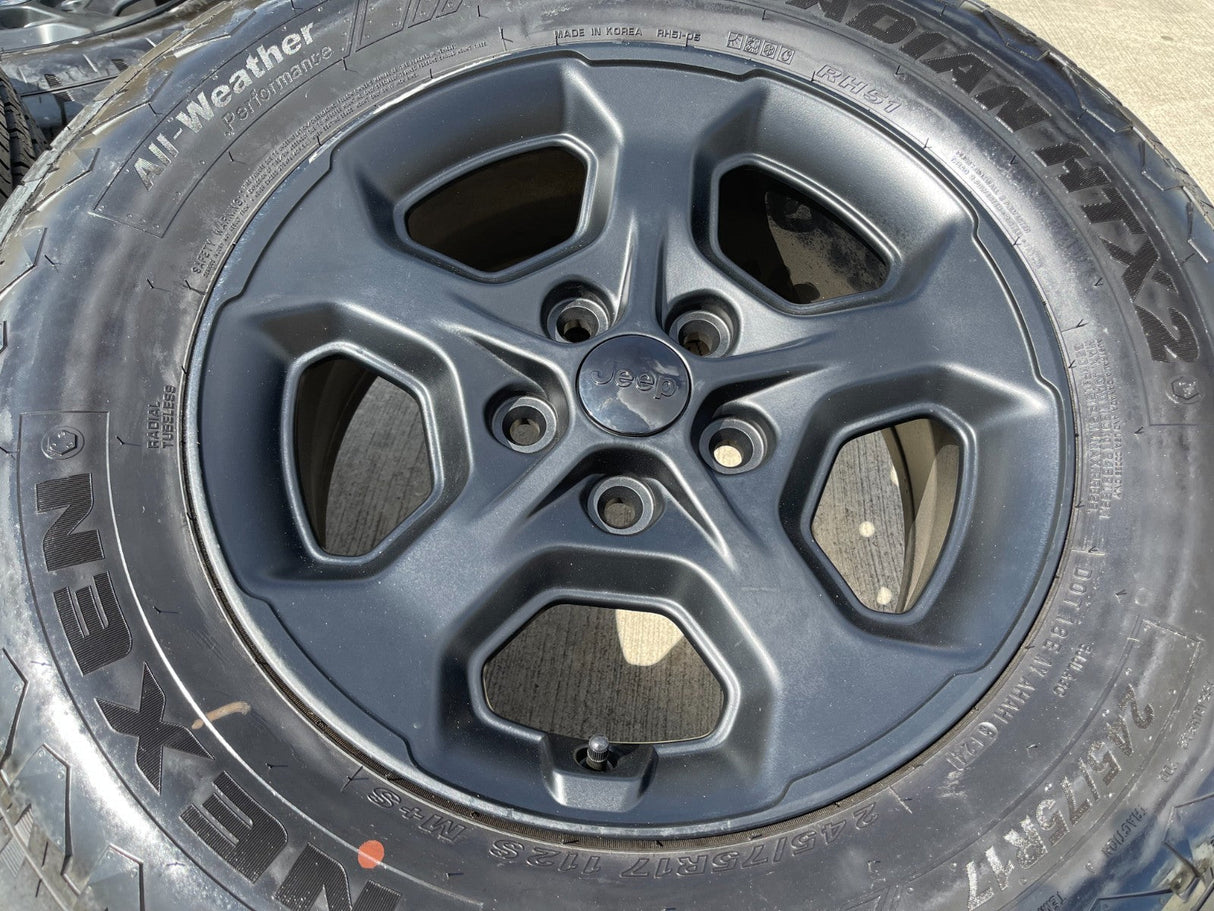 17" Jeep Wrangler Gladiator RUBICON OEM 9236 wheels rims tires NEXEN DISCOUNTED Texas Truck Tire