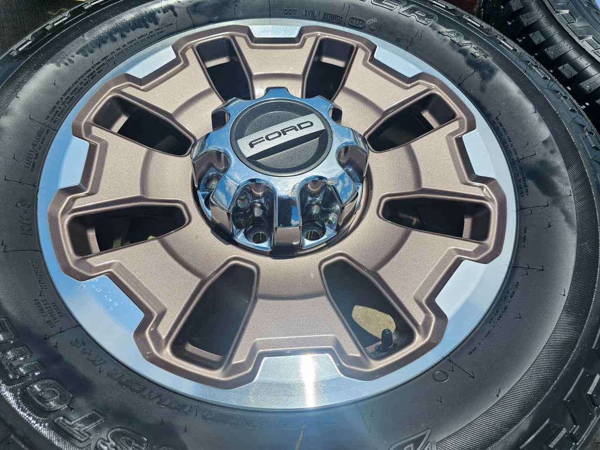 20" Ford F-250 F-350 OEM 10487 LIMITED KING RANCH tan wheels rims 2024 2025 NEW Texas Truck Tire