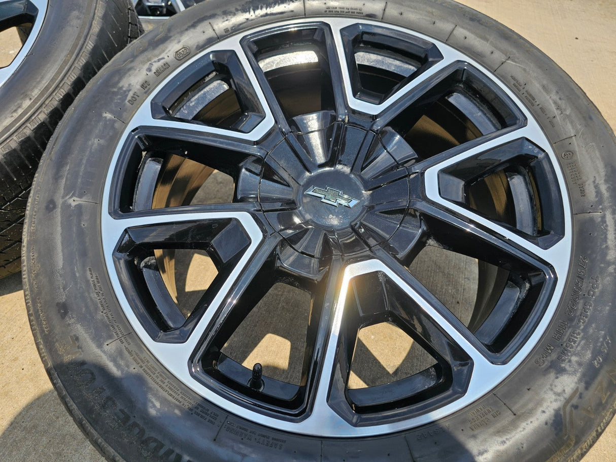 22" Chevy Tahoe Suburban RST OEM 14035 wheels rims Silverado 2023 2024 2025 2026 Texas Truck Tire
