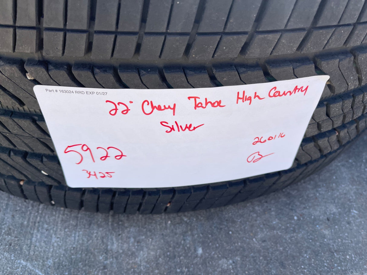 22" Chevy Silverado High Country OEM 5922 wheels rims Tahoe 2024 2025 2026 NEW Texas Truck Tire