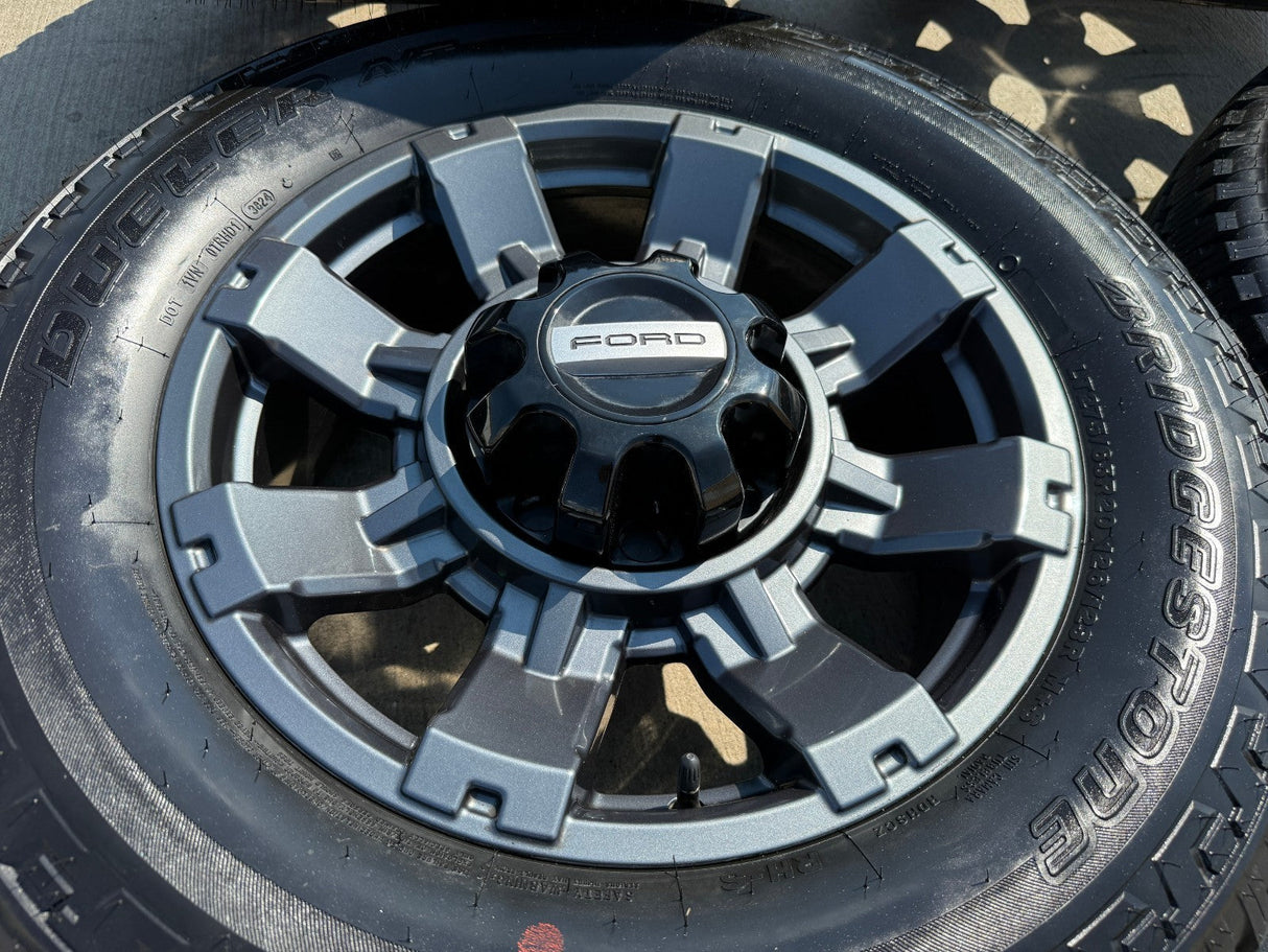 20" Ford F-250 F-350 OEM gray Lariat 10485 10296 wheels rims tires BRIDGESTONE Texas Truck Tire