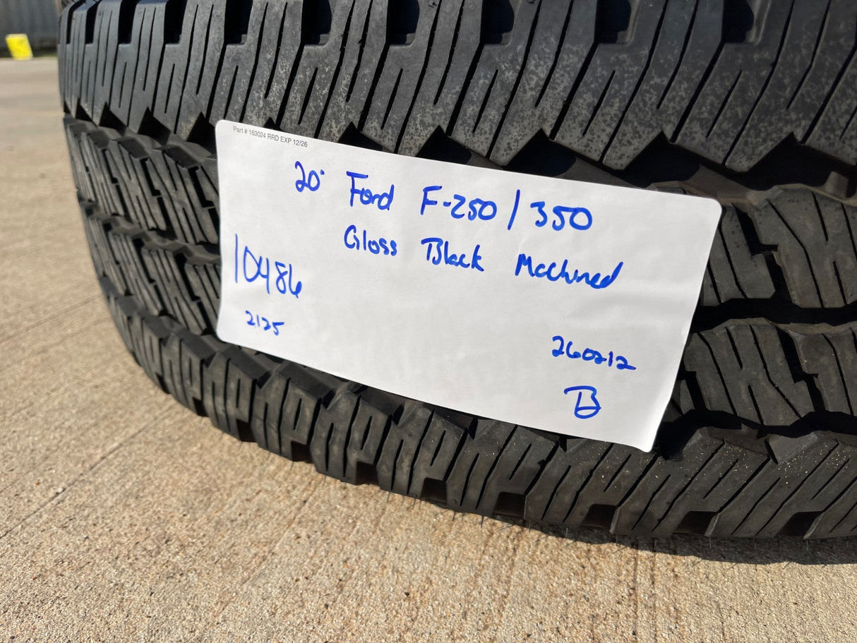 20" Ford F-250 F-350 OEM Lariat Platinum wheel rim 10486 tire 2025 2026 NEW Texas Truck Tire