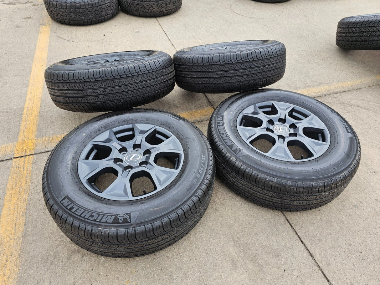 18" Lexus GX550 OEM 10544 wheels rims Land Cruiser Tundra Sequoia NEW MICHELIN Texas Truck Tire