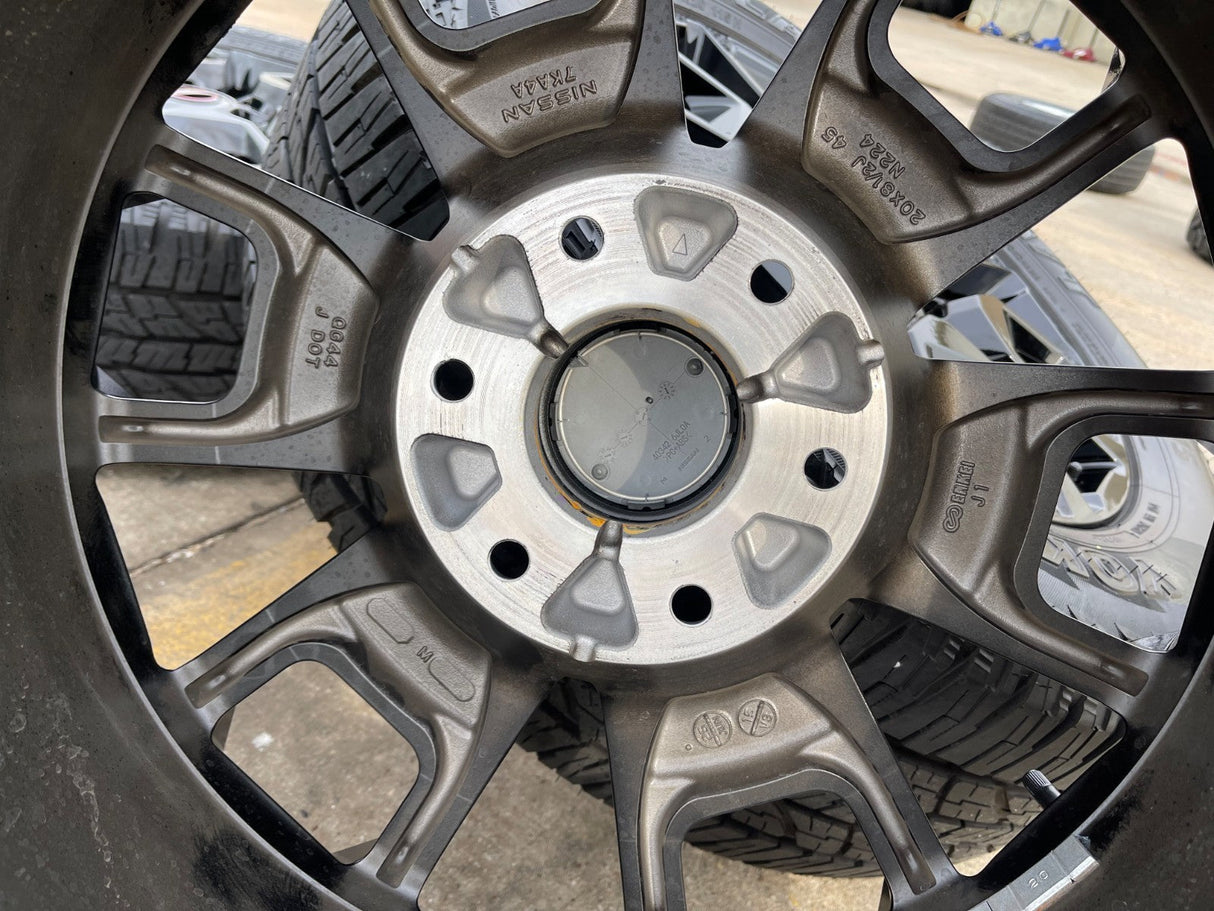 20" Nissan Titan PRO-4X Armada OEM wheels rims tires 2024 2025 2026 NEW Texas Truck Tire