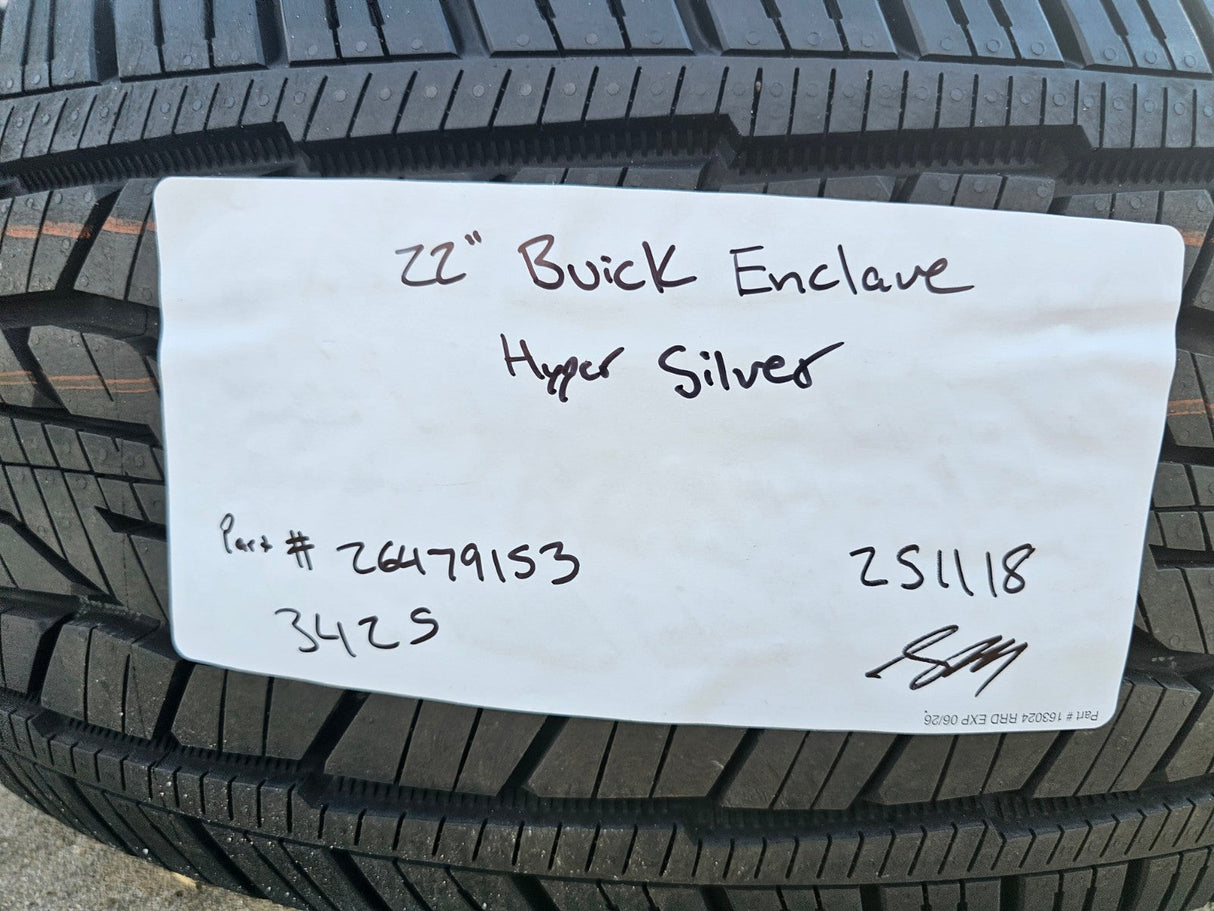 22" Buick Enclave OEM 90043 wheels rims Blazer Acadia Traverse XT6 2025 2026 NEW Texas Truck Tire