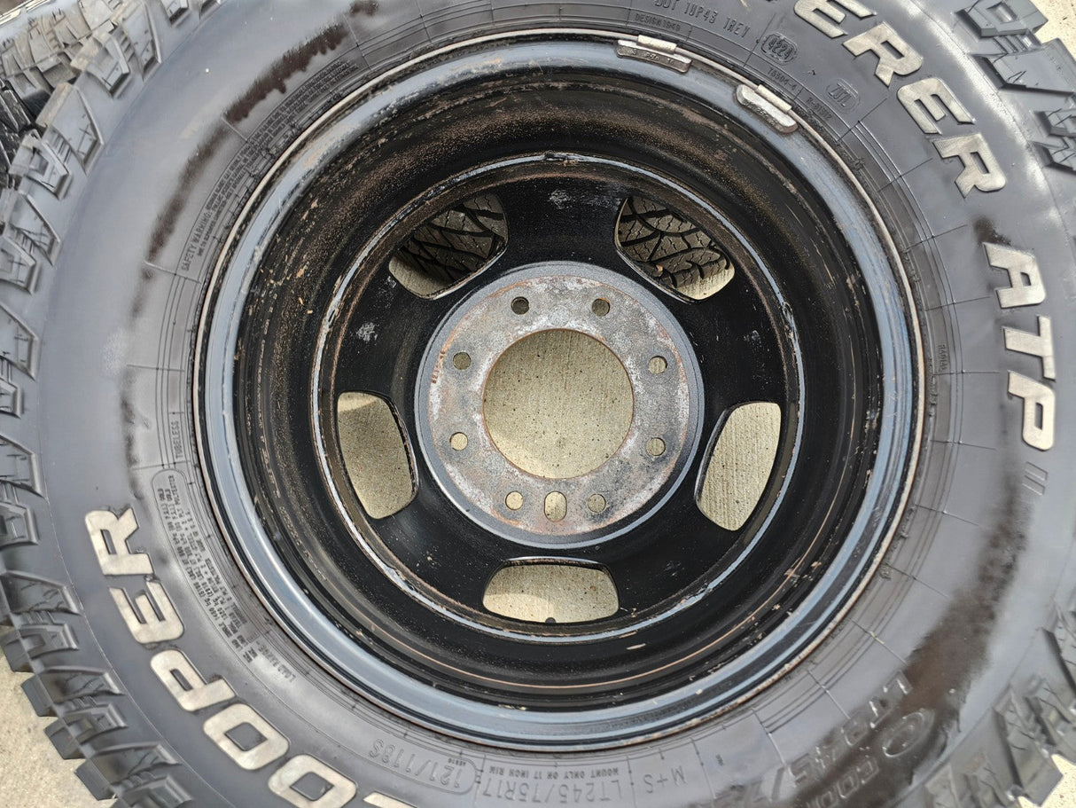 17" Dodge Ram 3500 Dually Laramie 8x200 wheels rims 2703 2704 OEM COOPER Texas Truck Tire