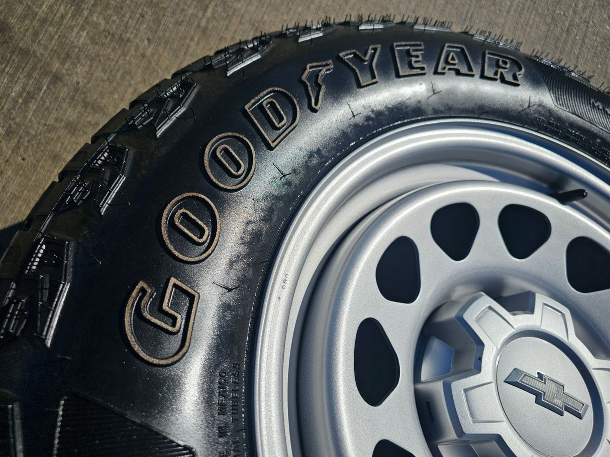 17" Chevy Colorado OEM wheels rims Silverado 8130 Canyon 2025 2026 NEW GOODYEAR Texas Truck Tire