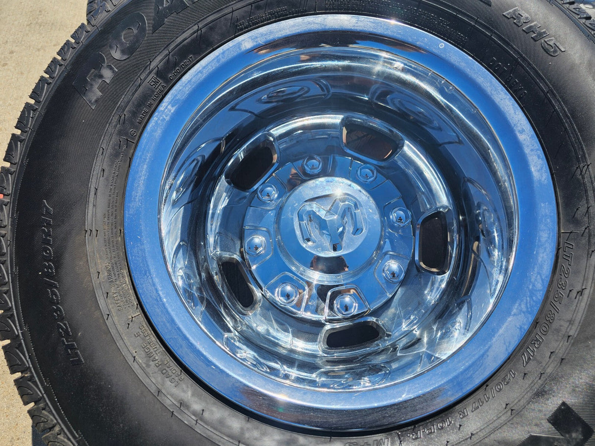 17" Dodge Ram 3500 Dually Laramie 8x200 wheels rims 2703 2704 OEM 2024 2025 NEW Texas Truck Tire