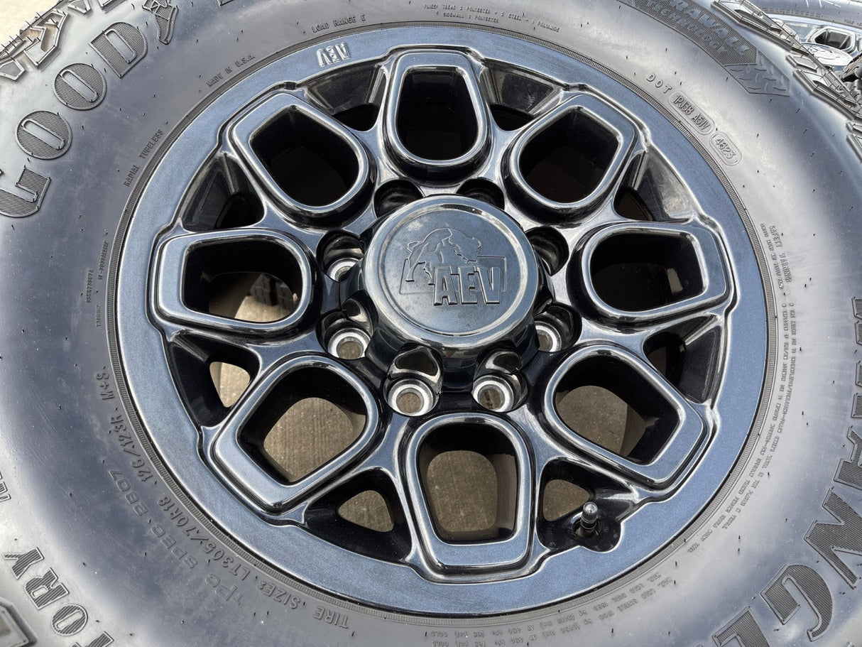 18" AEV Chevy BISON Trail Boss ZR2 2500 OEM wheels rims GMC Sierra GOODYEAR 35" Texas Truck Tire