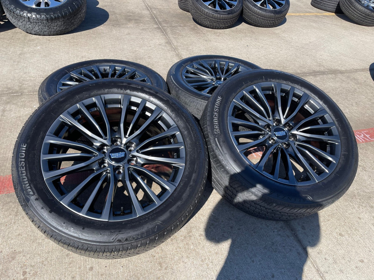 22" Cadillac Escalade V Platinum OEM 4883 95479 wheels rims BRIDGESTONE Texas Truck Tire